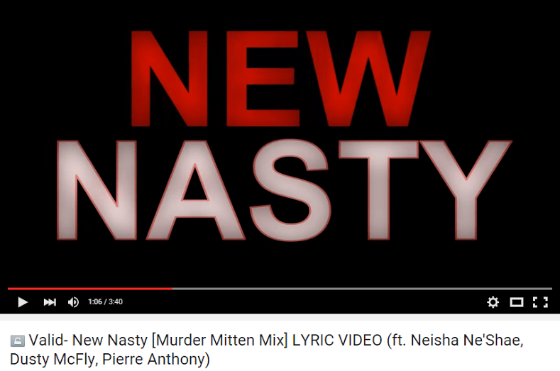 New Video: Valid – New Nasty (Murder Mitten Mix) [Lyric&nbsp;Video]
